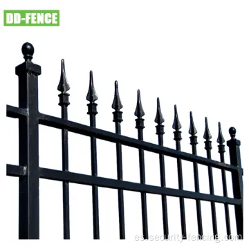 Spear Top Metal Steel Ornamental Fencing de hierro forjado